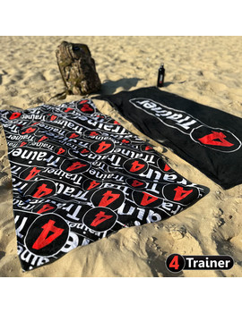 Serviette PLAGE - Logo 4TRAINER - 150cm x 70cm - 100% coton - 4TRAINER