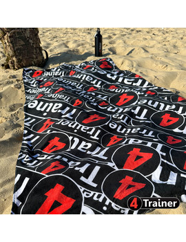 Serviette PLAGE - Logo 4TRAINER - 150cm x 70cm - 100% coton - 4TRAINER