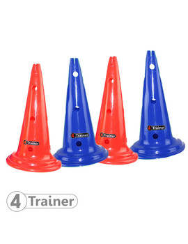 Balises Multicolore x4 ou x8 - 50cm - 12 Trous - Rouge, Bleu - 4TRAINER