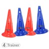 Balises Multicolore x4 ou x8 - 50cm - 12 Trous - Rouge, Bleu - 4TRAINER