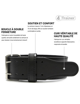 Ceinture de Force en Cuir - HALTÉROPHILIE - 4TRAINER