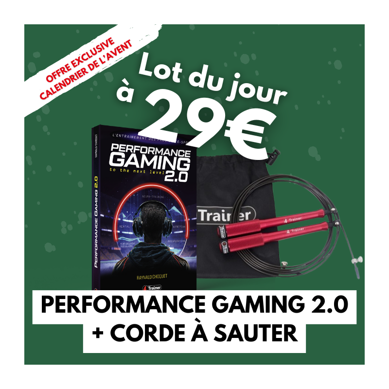 LOT 3 - PERFORMANCE GAMING 2.0 + CORDE À SAUTER ALU PRO - CALENDRIER AVENT 2024