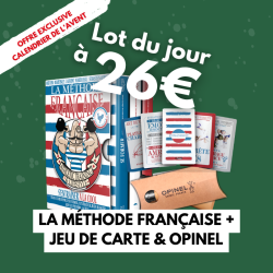 LOT 11 - LA MÉTHODE FRANÇAISE + JEU DE CARTE + OPINEL - 4TRAINER - CALENDRIER AVENT 2024