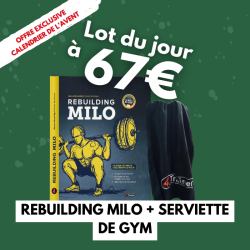 LOT 12 - REBUILDING MILO + SERVIETTE GYM - 50CM x 100CM MICROFIBRE - 4TRAINER - CALENDRIER AVENT 2024