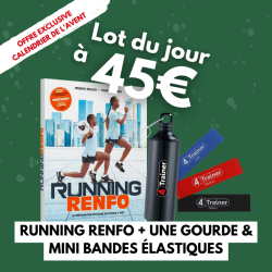 LOT 17 - RUNNING RENFO + GOURDE ALU + PACK FLAT BANDS XL - 4TRAINER - CALENDRIER AVENT 2024