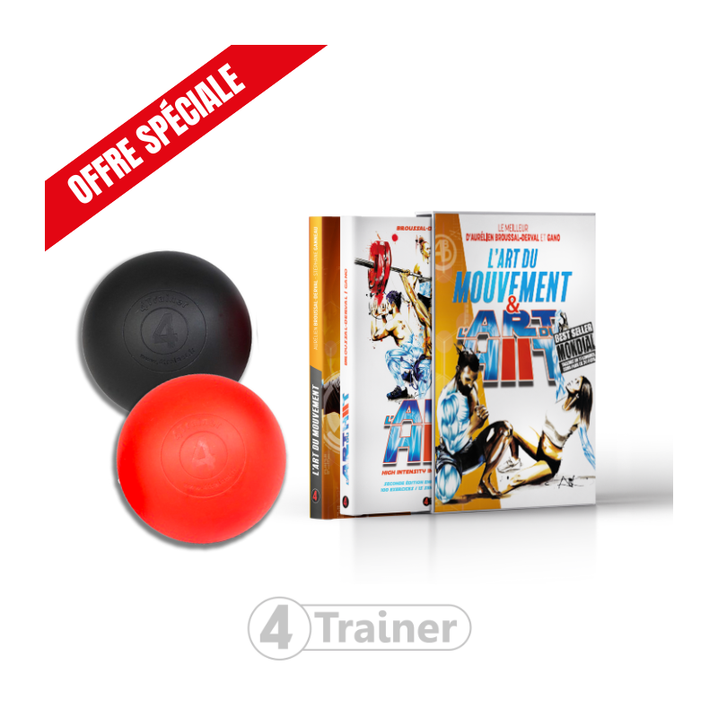 PACK - Coffret ART DU HIIT & ART DU MOUVEMENT + Illustration GANO + BALLE DE MASSAGE