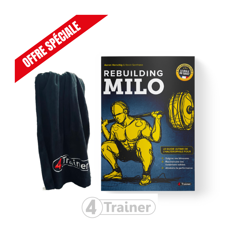 PACK - REBUILDING MILO + SERVIETTE GYM - 50CM x 100CM MICROFIBRE